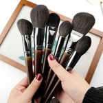 Natural  Hair Makeup Brushes Set Professional Kit