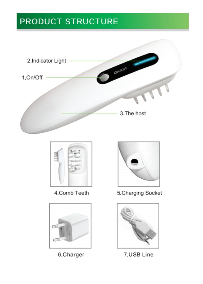 LASTEK Hair Growth Solution 650nm Laser Comb