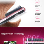 Electric Straightener Brush  Hair Care Styling