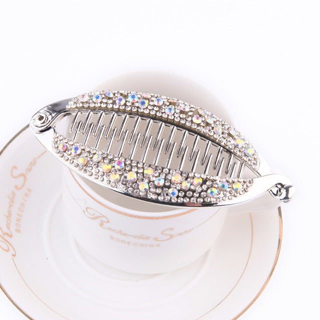 Crystal Rhinestone Fish Shape Hair Claw Clips