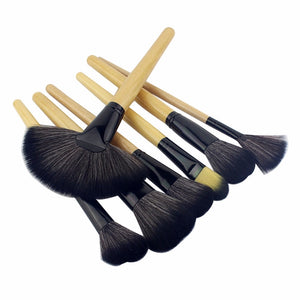 Make up Brushes Profissional of Makeup Set  With  Black Leather Bag