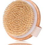 TREESMILE Natural Exfoliating Bristle Bath Brush Wooden Body