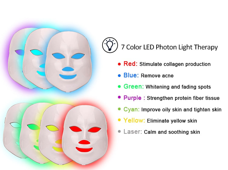 Led Face Mask  Skin Rejuvenation  Light Therapy  LED Photon Mask Light