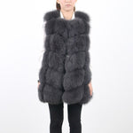 Pink Java QC8046 hot sale women winter coat real fox fur vest natural