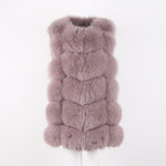 Pink Java QC8046 hot sale women winter coat real fox fur vest natural