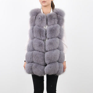 Pink Java QC8046 hot sale women winter coat real fox fur vest natural