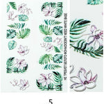 1pc 3D Acrylic Engraved  Nail Sticker Embossed White&Pink