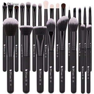 DUcare Black Makeup Brushes Set High Quality goat hair