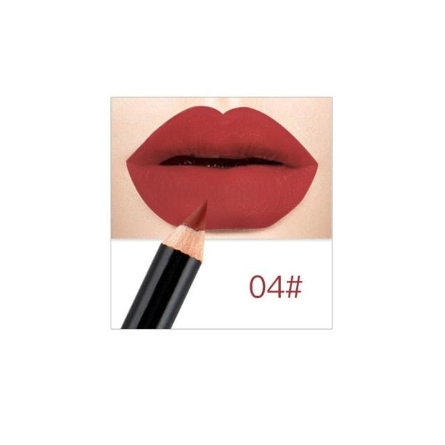 12 Colors Fashion Lip Pencils Matte Lipliner