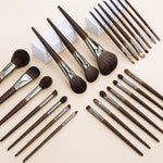 Natural  Hair Makeup Brushes Set Professional Kit