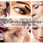 Make up Brushes Profissional of Makeup Set  With  Black Leather Bag