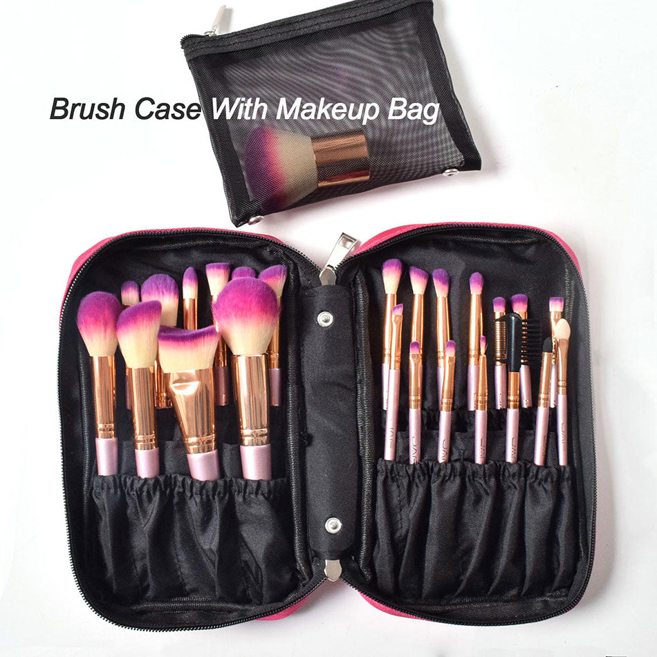 Makeup Brushes Tool with Holder Zipper  High Quality