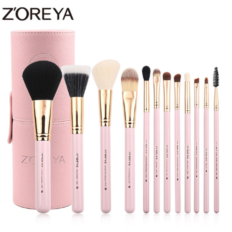 Zoreya Goat Hair  Luxury Makeup Brushes Set Professional Brush Kit