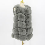 Pink Java QC8046 hot sale women winter coat real fox fur vest natural