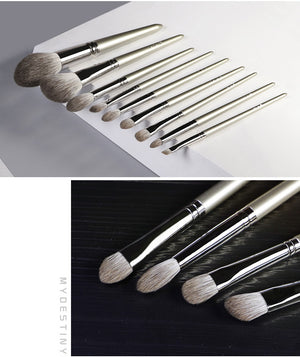 Fox Hair Makeup Brushes Set Powder Blusher Highlight Eyeshadow Eyebrow