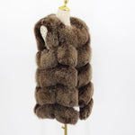 Pink Java QC8046 hot sale women winter coat real fox fur vest natural