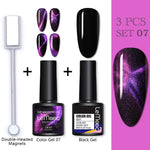 LEMOOC Cat Eye Nail Gel Polish 9D Laser Magnet