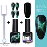 LEMOOC Cat Eye Nail Gel Polish 9D Laser Magnet