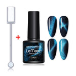 LEMOOC Cat Eye Nail Gel Polish 9D Laser Magnet