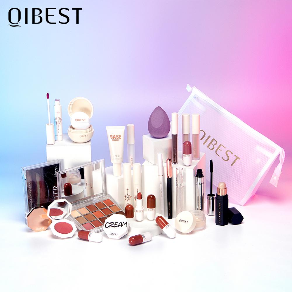 QIBEST Professional Makeup Set Cosmetic Kits Eyeshadow Lipstick Blusher