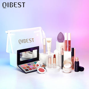 QIBEST Professional Makeup Set Cosmetic Kits Eyeshadow Lipstick Blusher