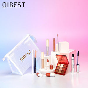 QIBEST Professional Makeup Set Cosmetic Kits Eyeshadow Lipstick Blusher