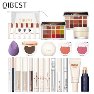 QIBEST Professional Makeup Set Cosmetic Kits Eyeshadow Lipstick Blusher