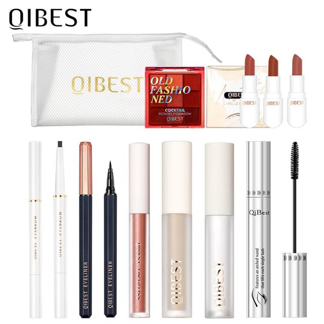 QIBEST Professional Makeup Set Cosmetic Kits Eyeshadow Lipstick Blusher