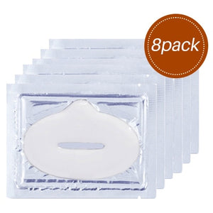 8/10 Pack Crystal Collagen Lip Mask Hydrating Moisturizing Essence Gel Patch Lip Masks Lip Care Enhancer Pads Patches