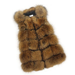 Pink Java QC8046 hot sale women winter coat real fox fur vest natural