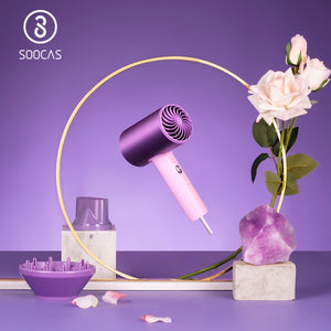 SOOCAS H5 Negative Ion Hair Dryer 1800W Professional Blow Dryer Aluminum Alloy Powerful Electric Dryer Cold Hot Air Circulating