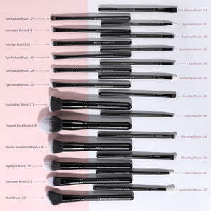 DUcare Black Makeup Brushes Set High Quality goat hair