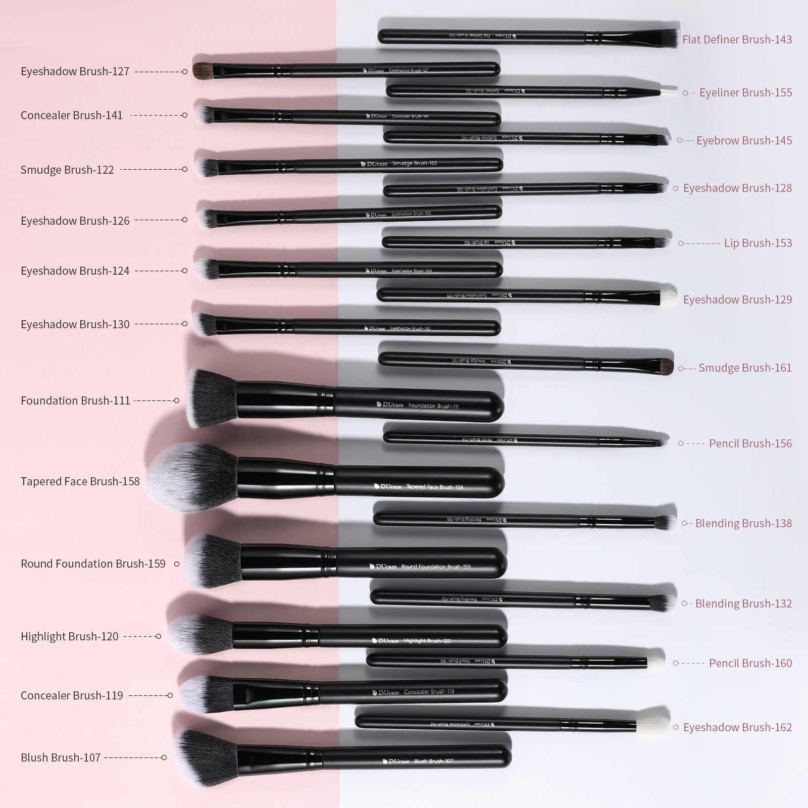 DUcare   Makeup Brushes Set Beauty Natural Hair