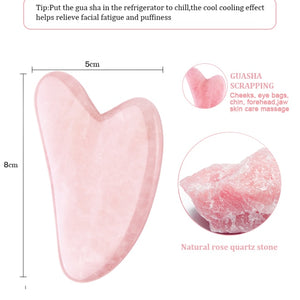 Rose Quartz Jade Guasha Massage Stone