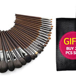 Natural  Hair Makeup Brushes Set Professional Kit