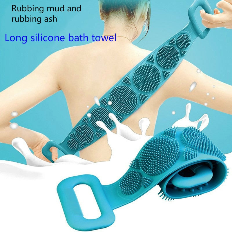 Silicone bath towel rubbing back body massage bath brush