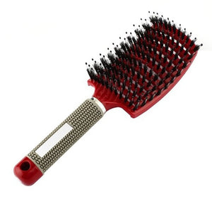 Huiyun Hot Hair Brush Boar Bristle Scalp Massager Comb Nylon Women Wet Curly Tangle Brushes Salon Detagling Hairdressing Styling