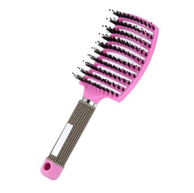 Huiyun Hot Hair Brush Boar Bristle Scalp Massager Comb Nylon Women Wet Curly Tangle Brushes Salon Detagling Hairdressing Styling