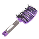 Huiyun Hot Hair Brush Boar Bristle Scalp Massager Comb Nylon Women Wet Curly Tangle Brushes Salon Detagling Hairdressing Styling