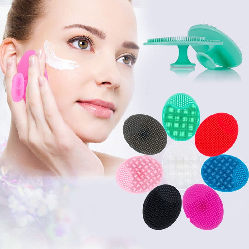 Silicone Face Cleansing Brush Mini Massage Waterproof Facial Cleansing Tool Soft Deep Face Pore Cleanser Brush Skin Care TXLM1