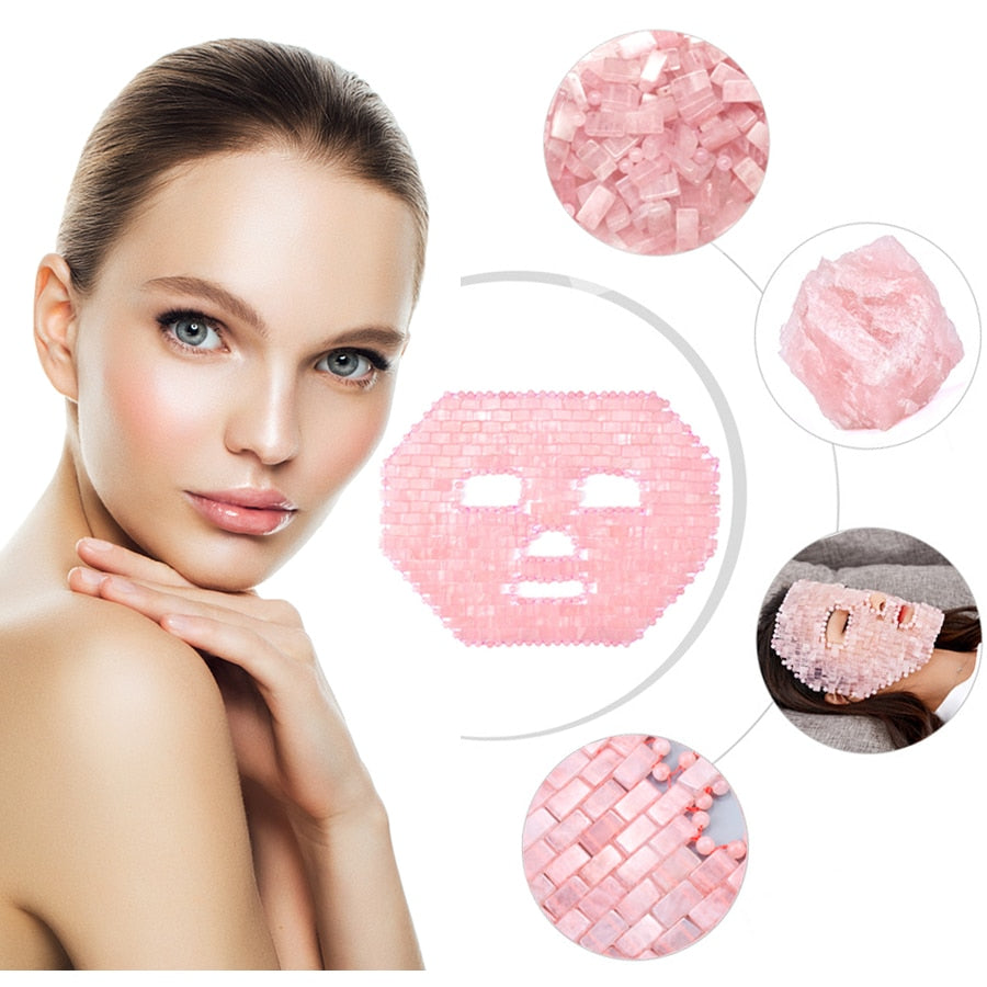 Face Mask Natural Stone Crystal Masks Cold Therapy Eye Facial