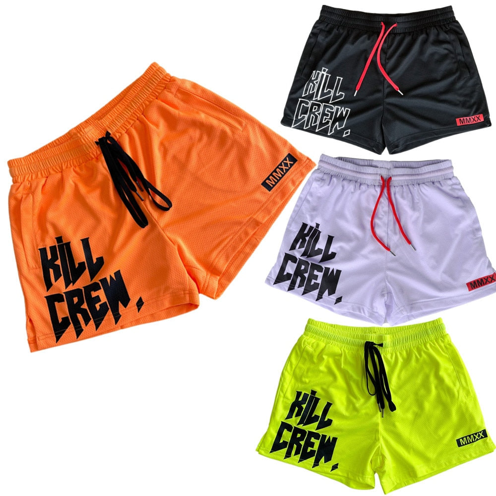 2021 New Summer Men's Beach Pants Plus Size Shorts Mesh Five-Point Breathable Basketball Training Pants Sports Casual Shorts