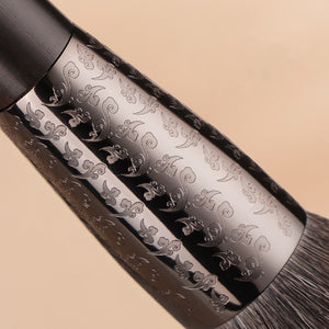 CHICHODO Makeup Brush Carved Ebony  Hair Powder Brush