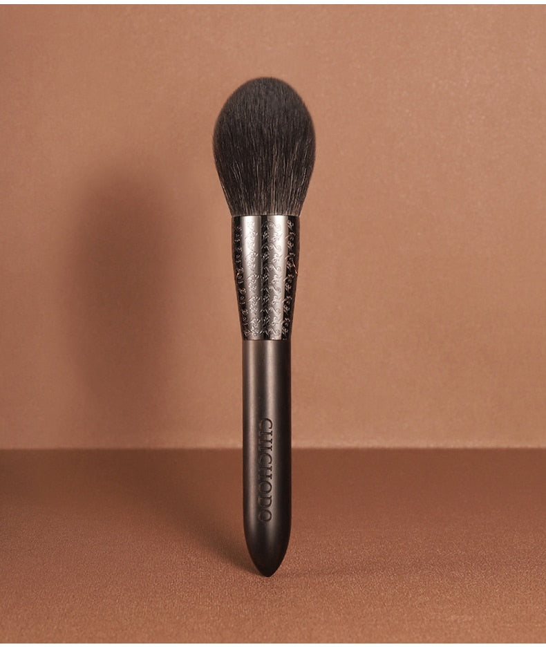 CHICHODO Makeup Brush Carved Ebony  Hair Powder Brush