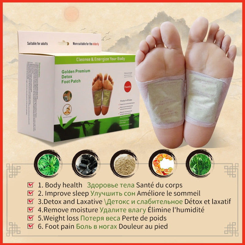 Foot Patch Bamboo Detox  Pads With Adhesive Foot Care