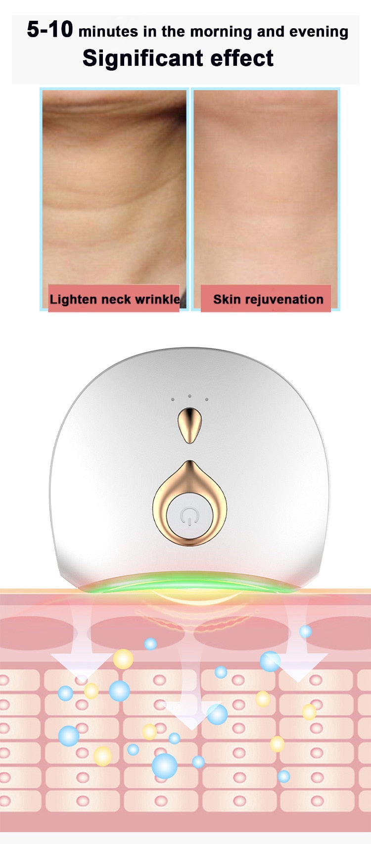 Facial Massager Neck Device Skin Tightening Anti Wrinkle Massage