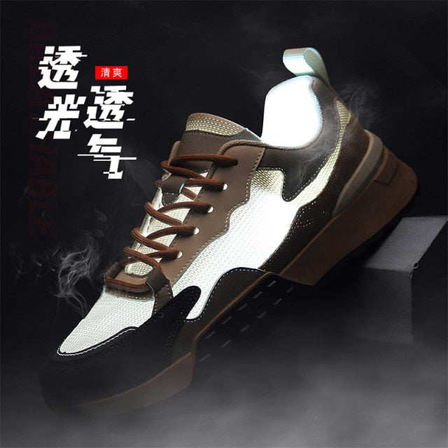 DEEPSENCE 2021 New Men's Platform Sneakers Breathable Fashion Walking Shoes Men's Fitness Travel Comfortable Casual Shoes