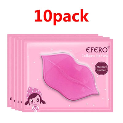 8/10 Pack Crystal Collagen Lip Mask Hydrating Moisturizing Essence Gel Patch Lip Masks Lip Care Enhancer Pads Patches