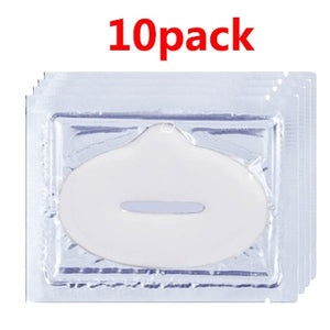 8/10 Pack Crystal Collagen Lip Mask Hydrating Moisturizing Essence Gel Patch Lip Masks Lip Care Enhancer Pads Patches