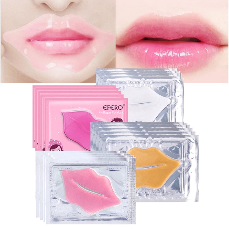 10/5Pack Beauty Lip Plumper Crystal Collagen Lip Mask Patches Moisture Essence Hydrating Cosmetics Nourishing Lips Skin Care